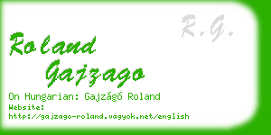 roland gajzago business card