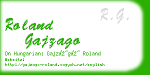 roland gajzago business card